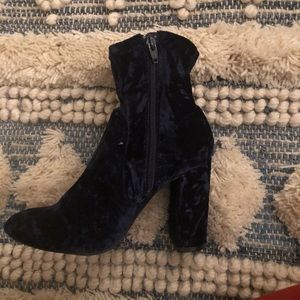 Velvet booties